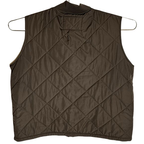 Orvis Men's Diamond Quilted Fleece Lined Full Zip Puffer Vest Brown Size XXL - Picture 2 of 8